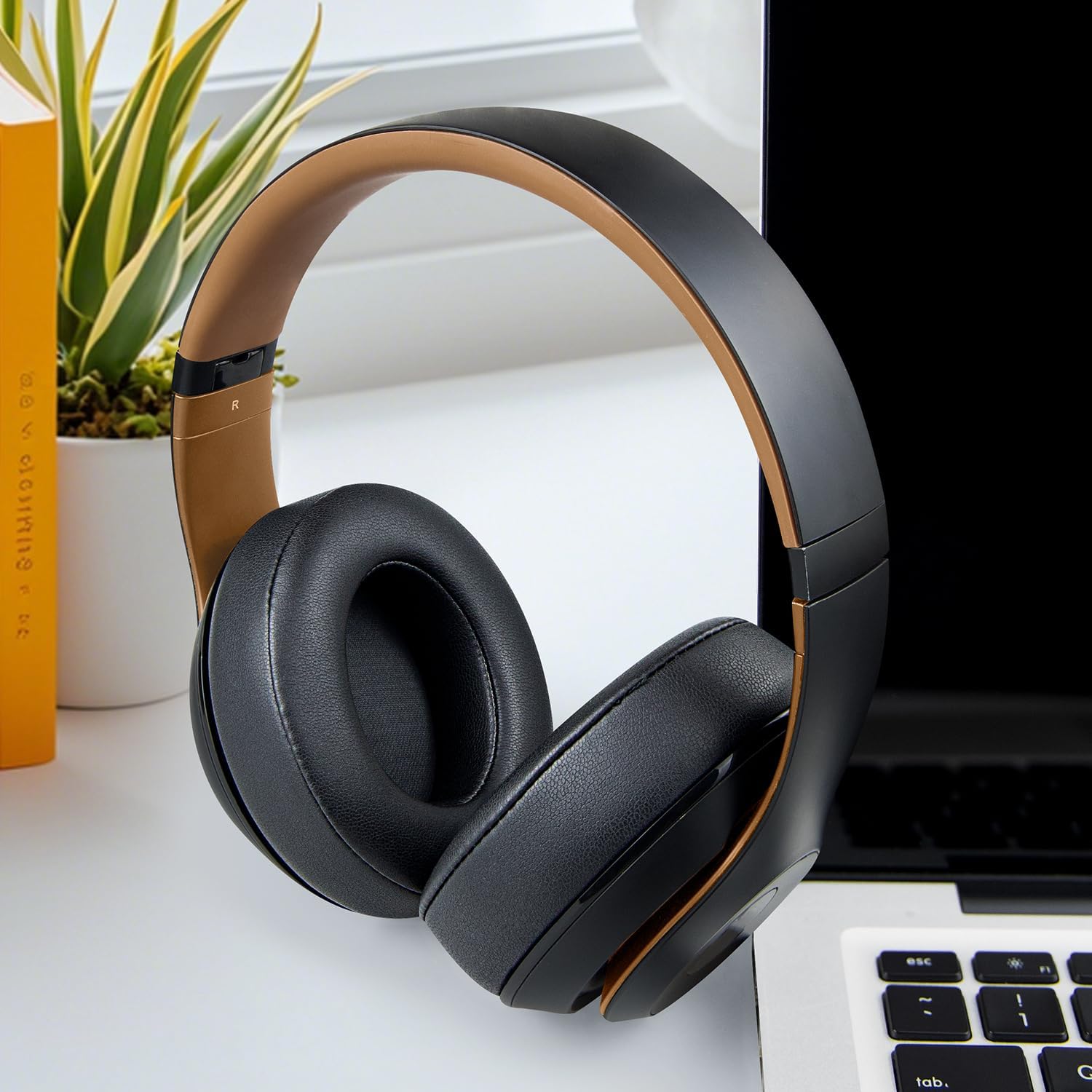 SOPROM Top & Bottom Rubber Headband Kit for Beats Studio 3 & Studio 2 Wired & Wireless Headphones, Durable Silicone & Plastic Repair Kit for Replacement Headstrap Pads (Studio3-Midnight Black) - Image 5