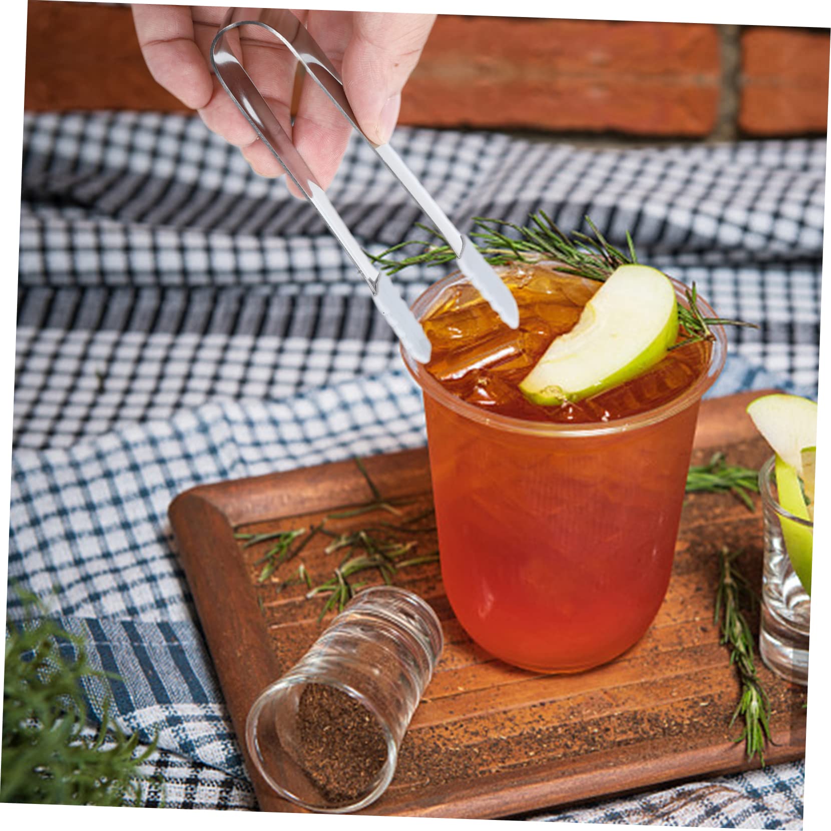 FUNOMOCYA 4Pcs Stainless Steel Ice Tongs with Grip Versatile Towel Clips for Sugar Cubes Ice Cubes and More for Tea Parties and Home Bars Silver