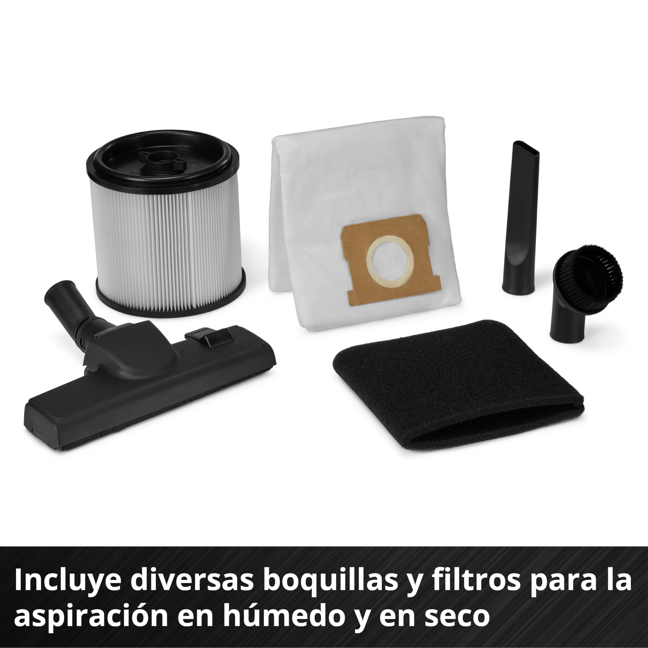 Einhell Aspirador en seco y húmedo TE-VC 4090 SACL (1.150 W, Potencia de aspiración 225 mbar, Recipiente 40 l, protección contra el Polvo L, Filtro HEPA, Limpieza de filtros, Enchufe automático)