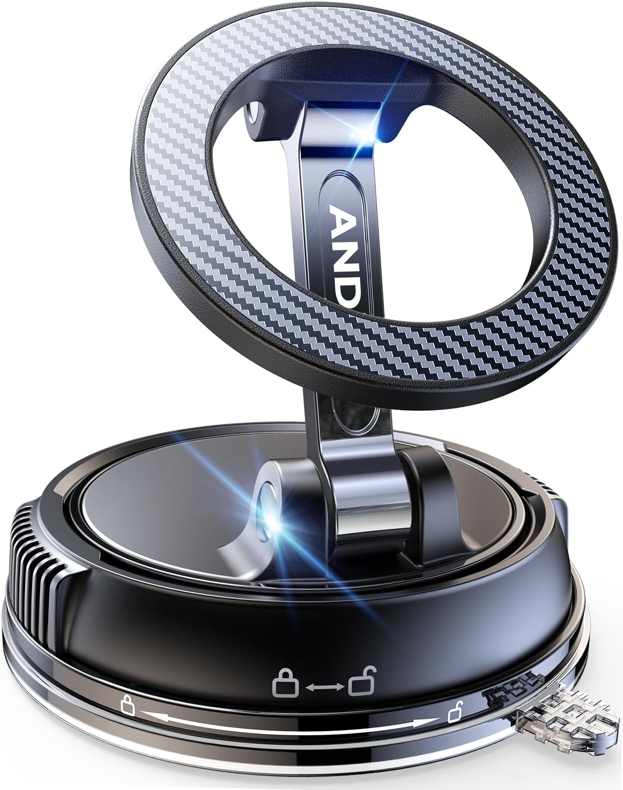 ANDERY Car Phone Holder for Magsafe [78+LBS Strongest Suction & 2400gf Magnetic] 360° Adjustable Car Phone Mount, Phone Holders for Your Car for iPhone 17-12 Pro Max Plus Air, Carbon Fiber