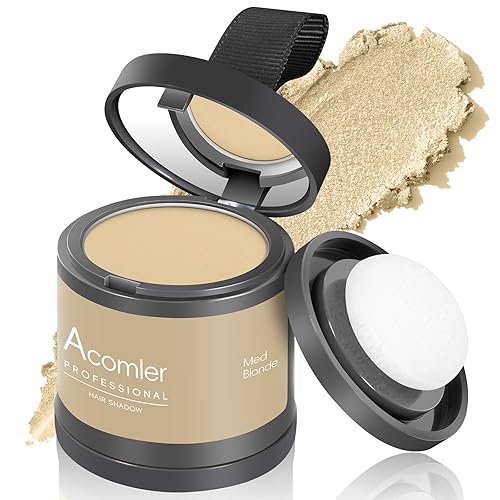 Miniatura 66 de Acomler Polvo para cubrir raíces para adelgazamiento, cabello gris, marrón oscuro para sombra de línea de cabello, cejas, línea de barba, puntos