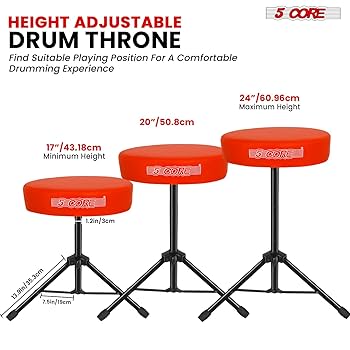 CAHAYA Drum Stool: Thick Comfortable Padded Seat Cushion Guitar Percussion, Mode | UK