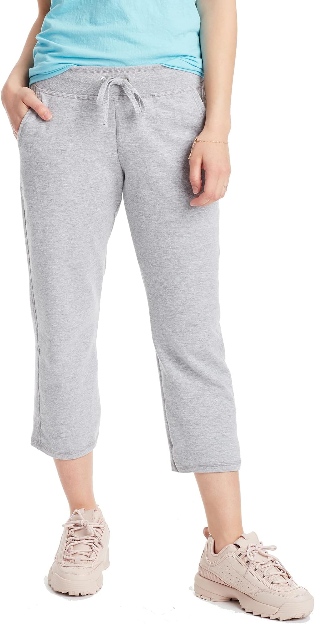 HanesWomen's Sweatpants, French Terry Capris, Women's Capri Joggers