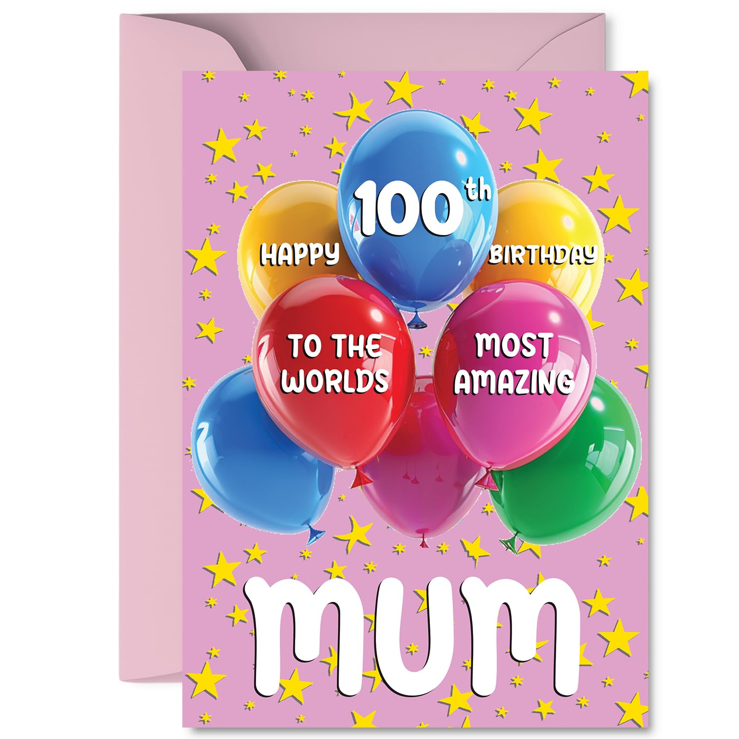 Mum 100th Birthday Card, Worlds Most Amazing