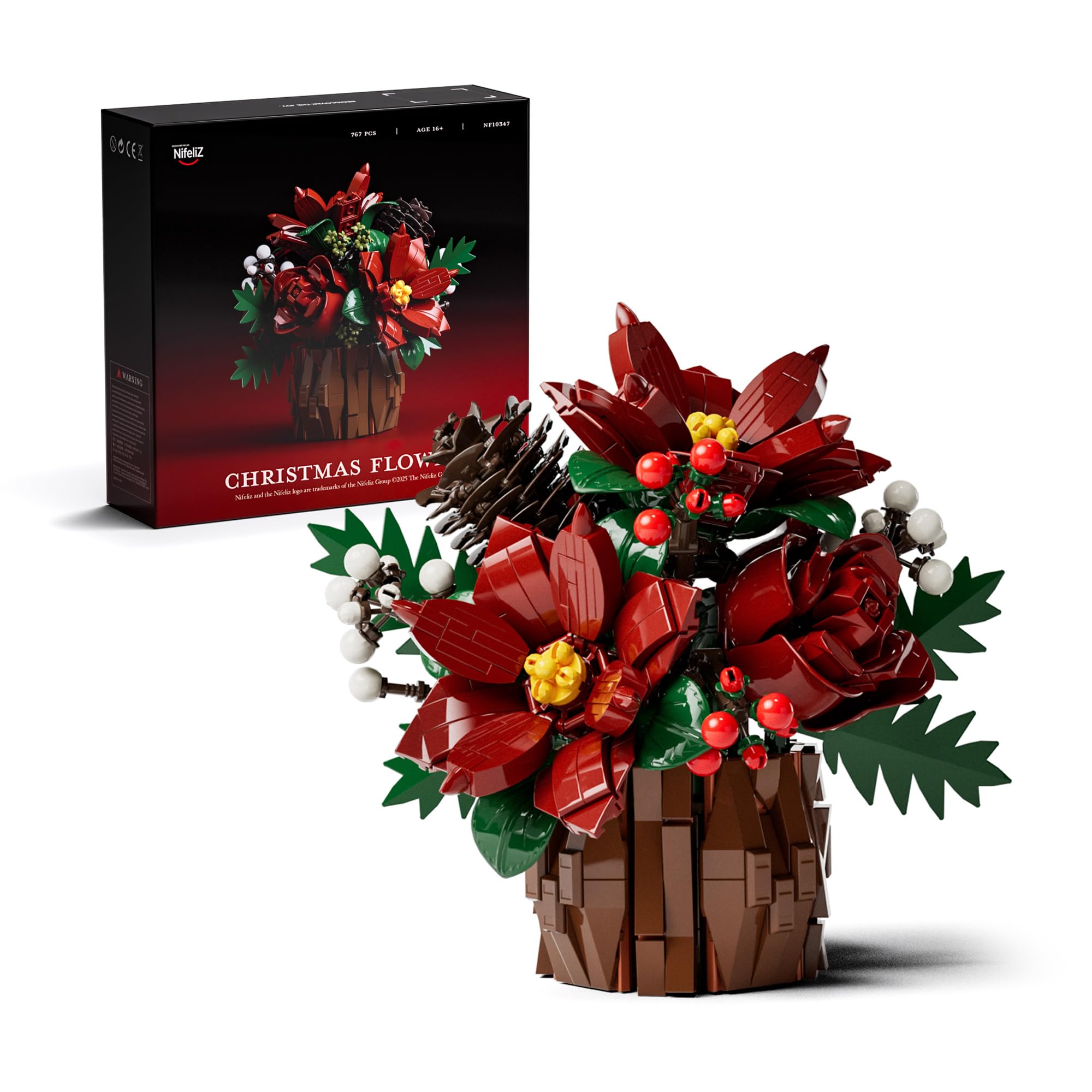 Nifeliz Botanicals Fleurs Set De Construction pour Adultes, Bouquet De Fleurs Convient pour La Décoration du Bureau à Domicile, Décoration & Cadeau pour Hommes et Femmes (767 Pièces, NF10347)
