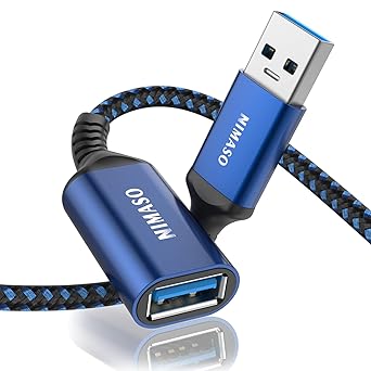 Amazon Co Jp Nimaso Usb 延長ケーブル Usb3 0規格 0 5m タイプaオス タイプaメス Usb 延長 コード ブルー 0 5m パソコン 周辺機器