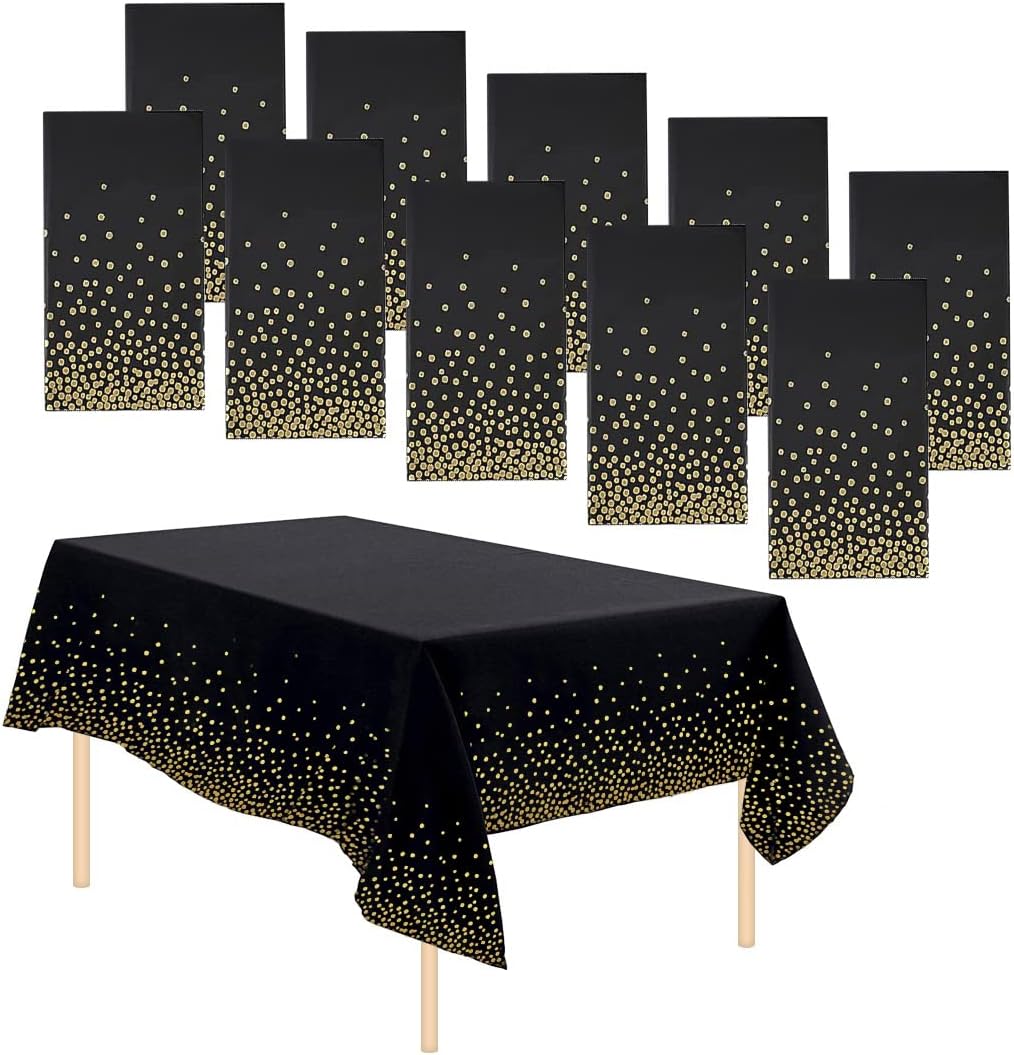 10 Pack Dot Tablecloths Table Covers Disposable Tablecloths Parties Wipeable Plastic Tablecloth