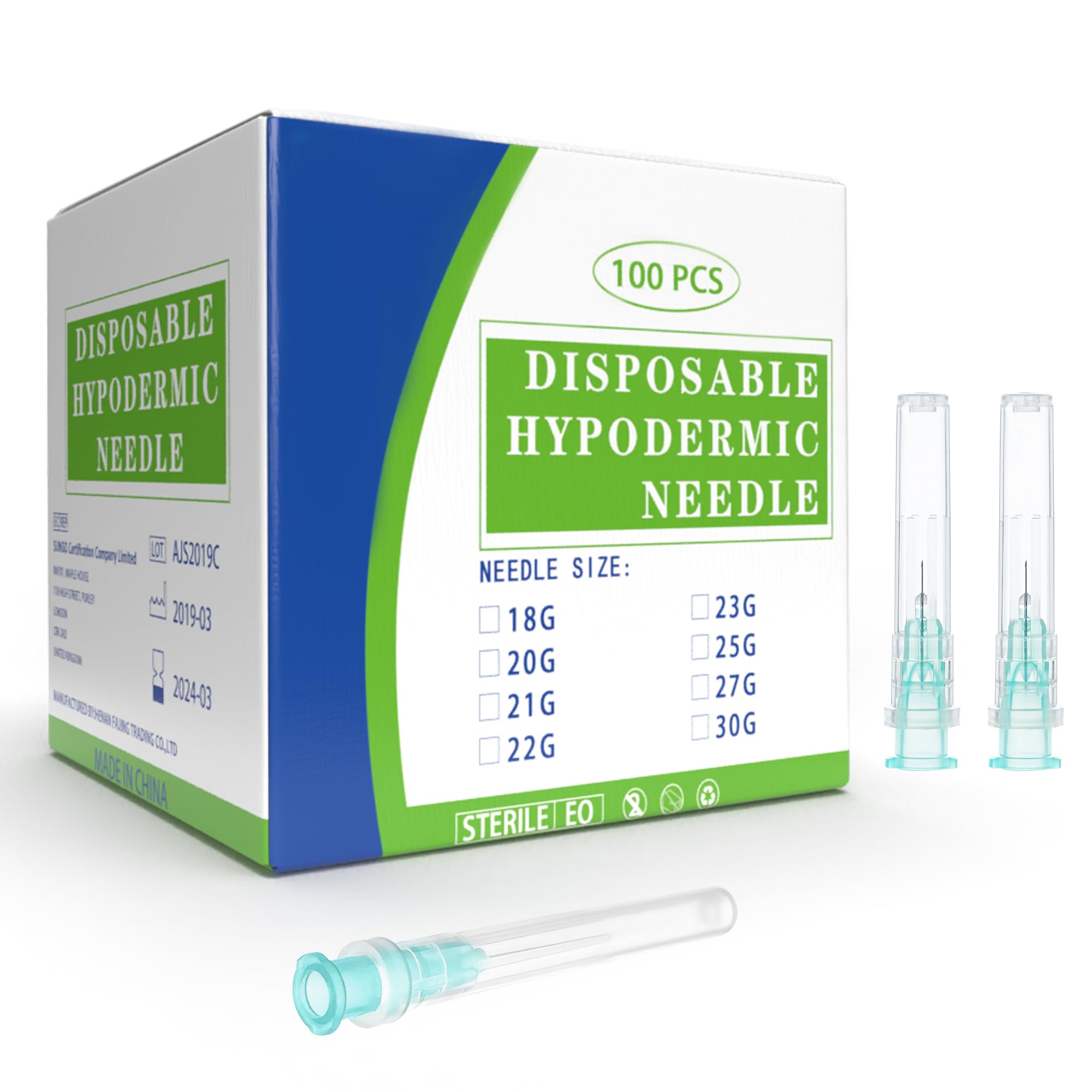 32 Gauge 0.15 inch/4mm Disposable Needles, Luer Lock Dispensing Needle Accessorie, Individual Packaged, Pack of 100