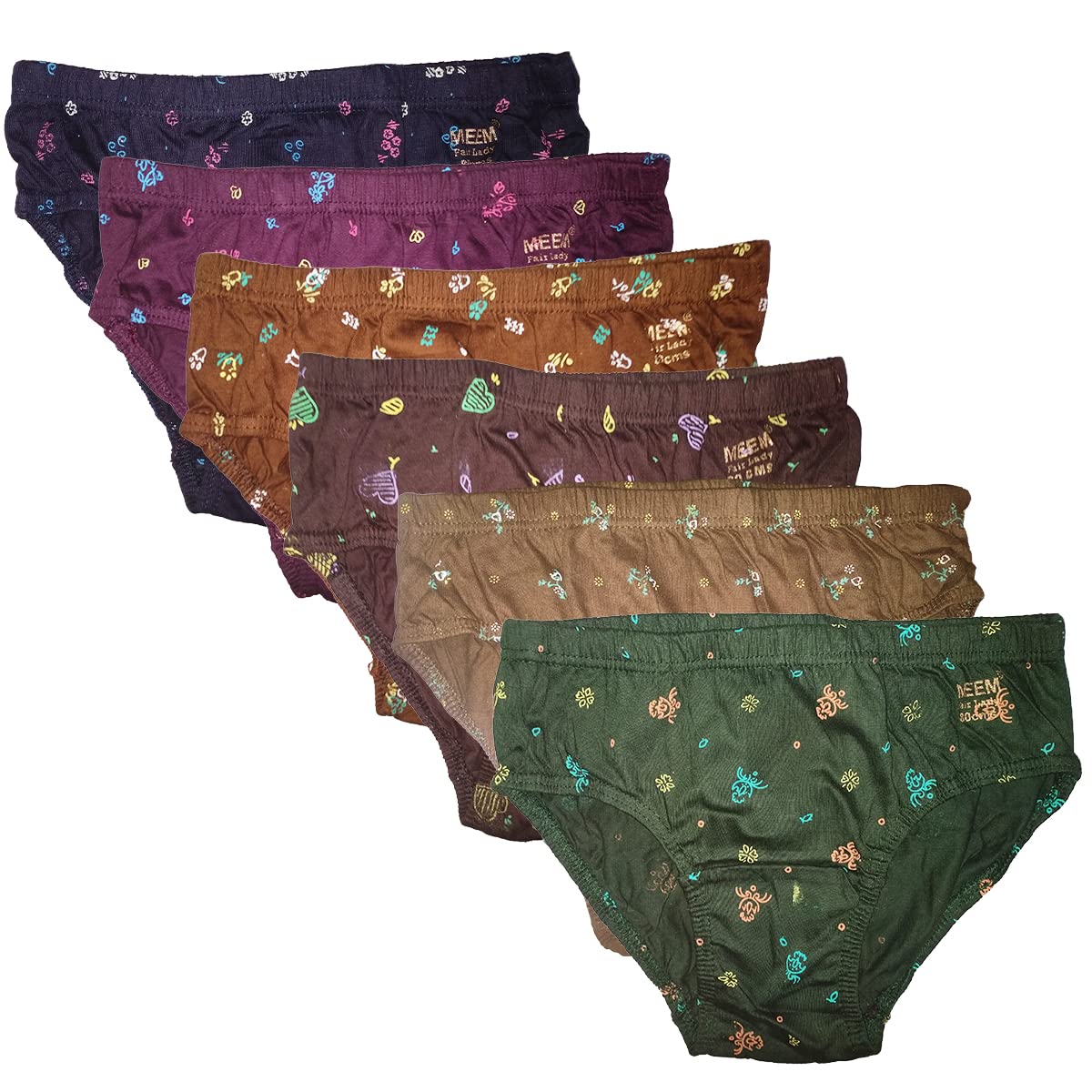 Womens Panties Innerwear Combo Ladies Printed Cotton Briefs Underwear Multicolor Pack of 6-image-31