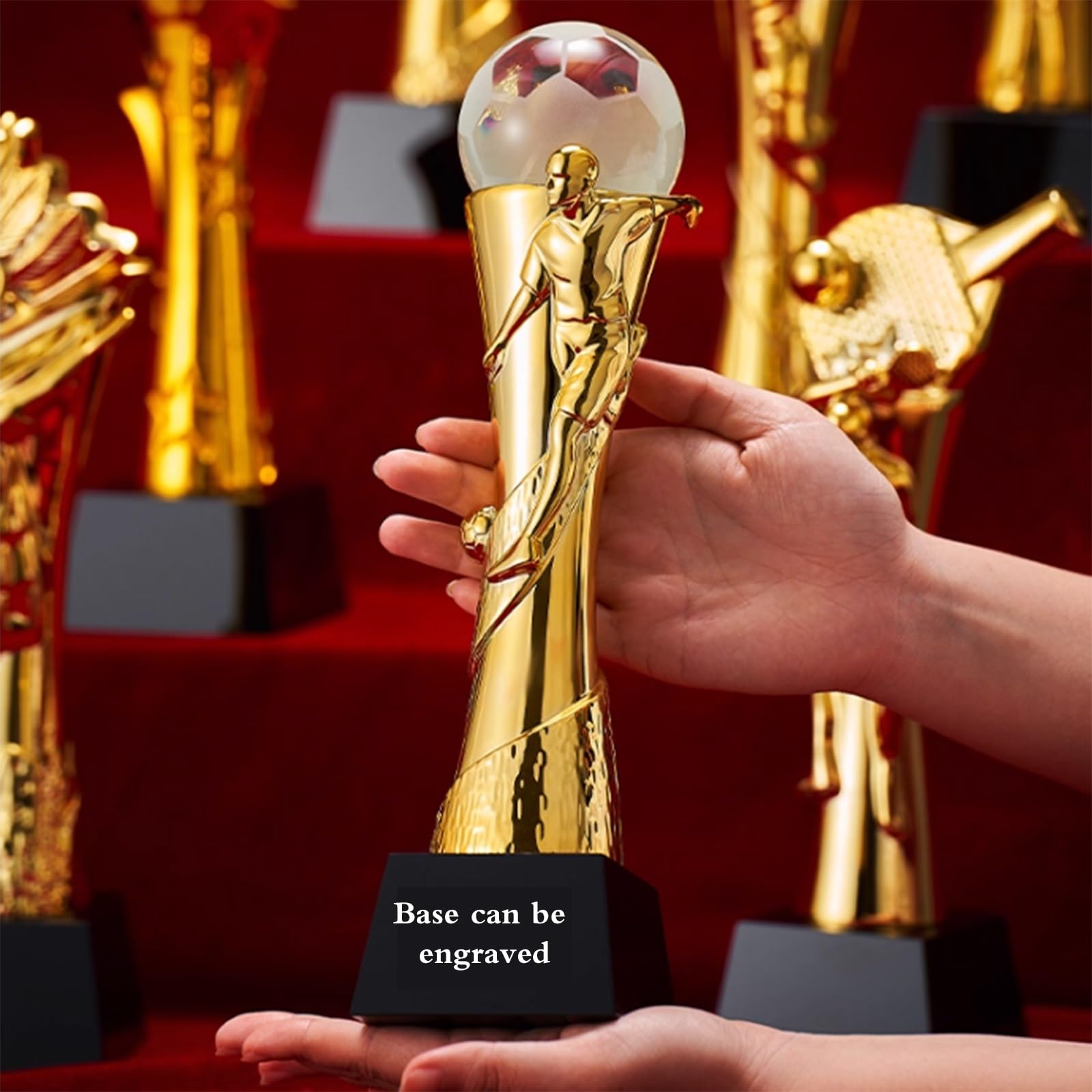 Trofeo De Fútbol para Campeones, Premios Al Jugador Más Valioso Equipo Al Mejor Jugador Copas De Fútbol para Deportes Escolares, Eventos De Clubes Ceremonias Campeonato(Gold)