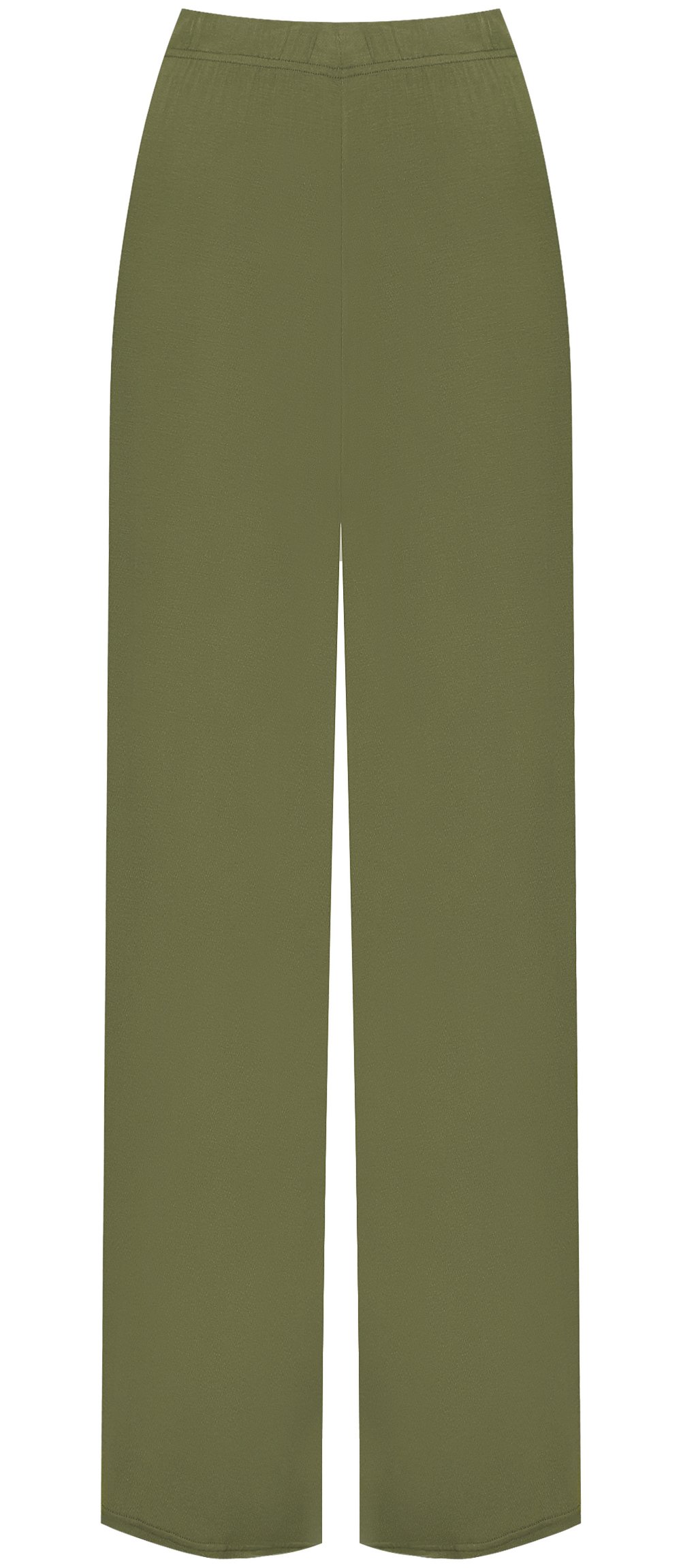 Wearall Women's Khaki Plus Size Plain Palazzo Wide Leg Flared Trousers Pants 20-22