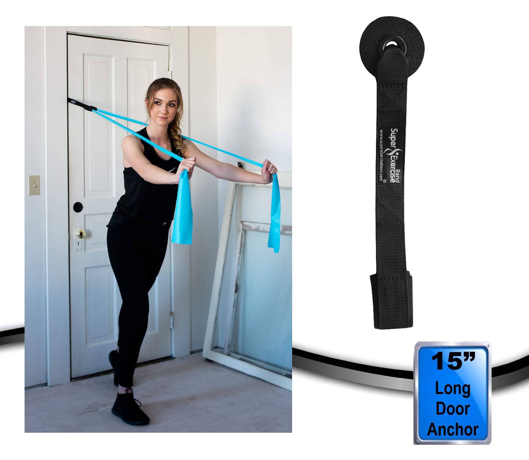 2,1 m. Senza Lattice Bande di Resistenza 3 Set. Fasce Elastiche per Fitness e Riabilitazione Allenamento. Include Custodia da Viaggio, Porta Anchor & Workout e-Book con Elastico.