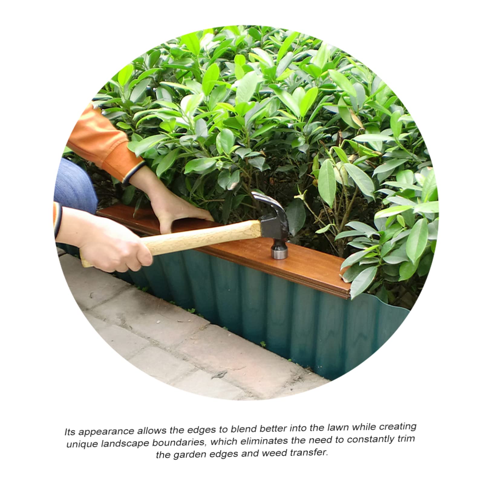 SUPVOX 2rollos Bordura De Jardín Flexible De Plástico Cercado Decorativo para Césped y Flores Resistente para Patios y