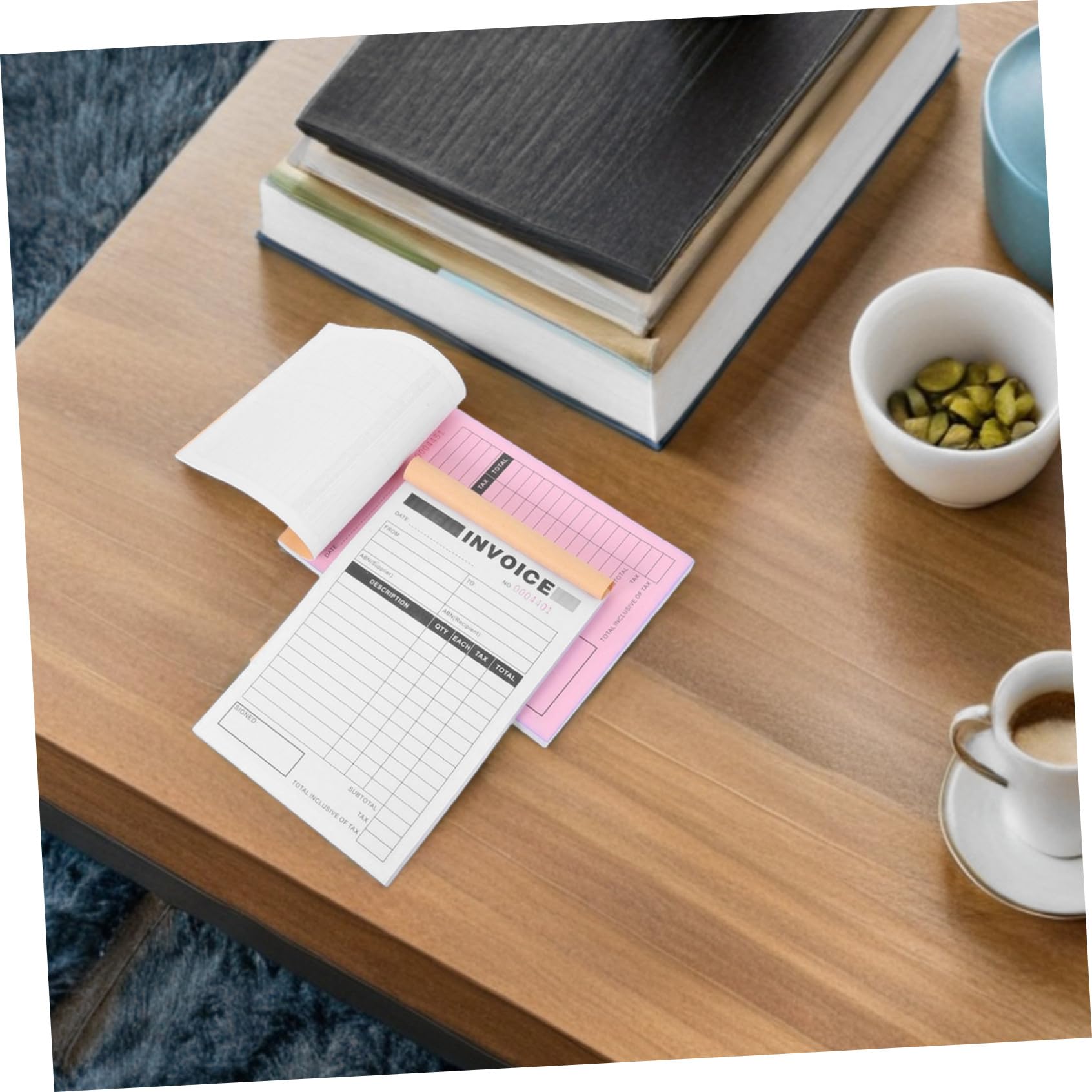 OSALADI Rechnungsblock mit 2-fachem Durchschlag Papier mit Schreibunterlage 5 Stück für Bestellungen und Fotostudios Klar Lesbar