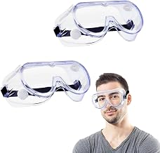 KARELLS Safety Glasses, Transparent Anti-Dust Glasses, 2 x Anti-Fog Work Protection Glasses, Safety Glasses for Work, Glasses for Woodworking, Against Dust, Stains and Pollutants