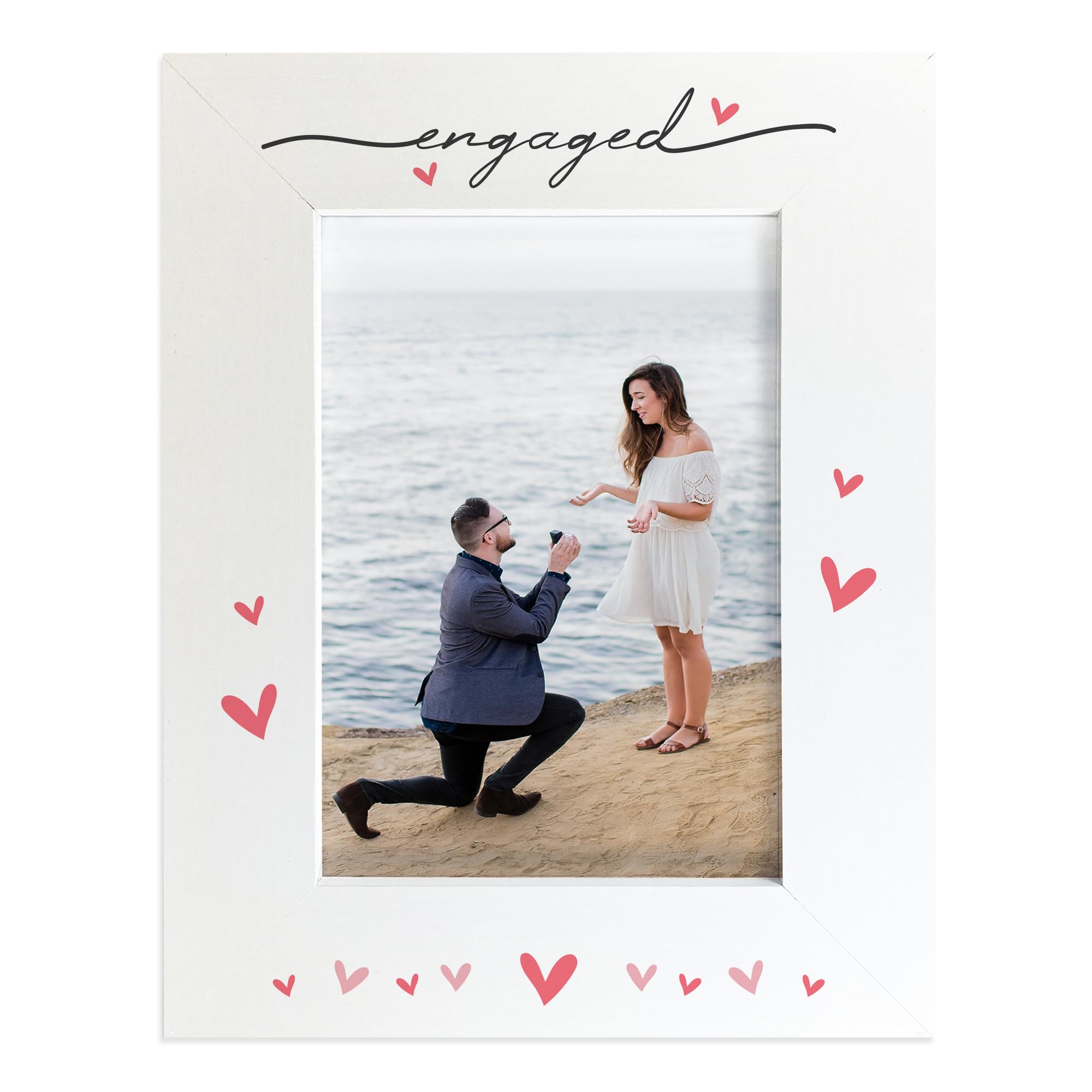 RED OCEAN Gift For Engagement Engaged Photo Frame Congratulations Gift For Couple Him Her 7x5 Photo Frame Engagement Present For Friends