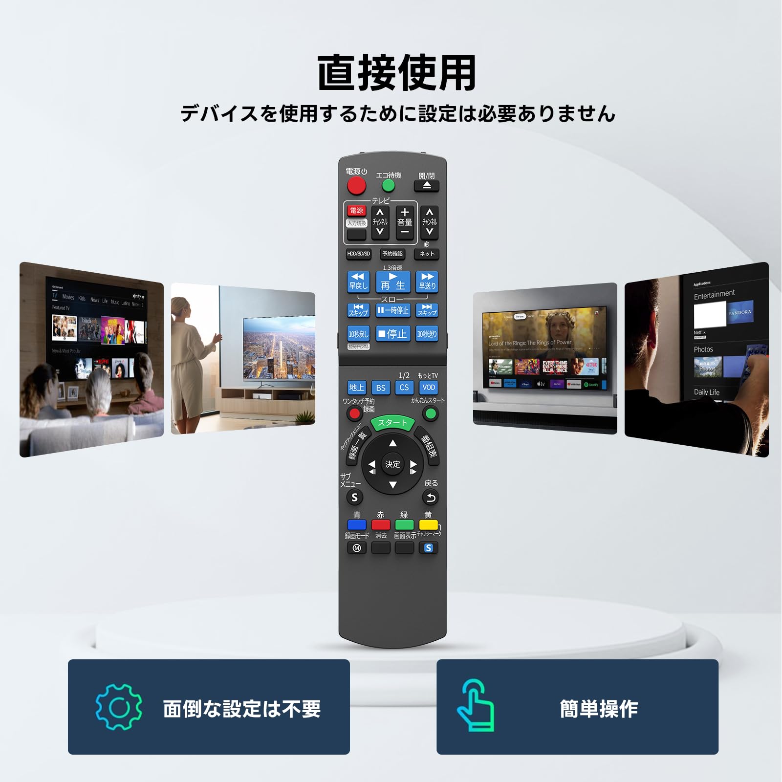 Amazon | ブルーレイリモコン N2QAYB000740 for Panasonic