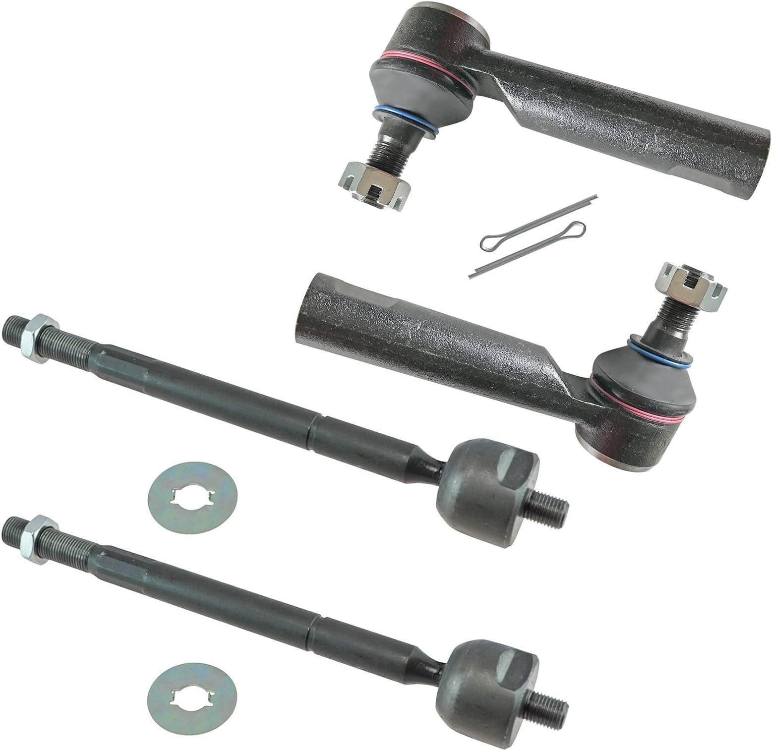 TRQInner Outer Tie Rod End Front LH RH Set of 4 for 05-22 Toyota Tacoma Pickup