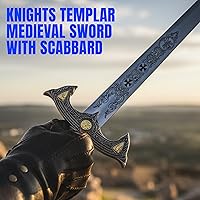 Vista 5 de SZCO Supplies Caballeros Templarios Espada de Oro Rosa Espada Medieval