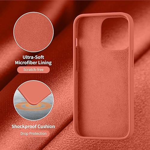 Miniatura 5 de Cordking Funda diseñada para iPhone 13 Pro, funda de silicona ultra delgada, a prueba de golpes, con forro de microfibra suave antiarañazos, 6.1