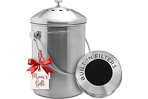 Simplehuman Compost Caddy 1.3 Gallon Brushed Stainless Steel