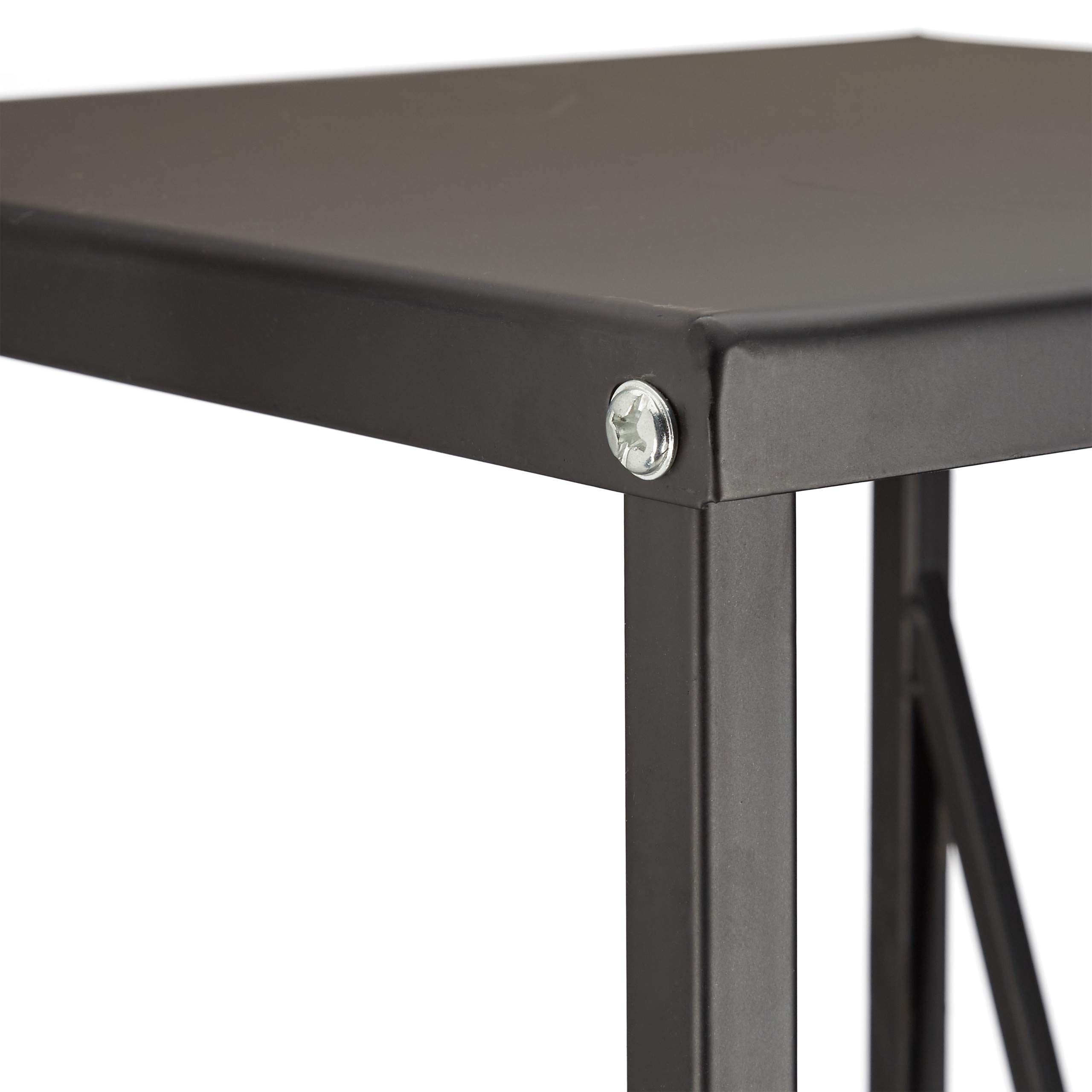 UNUS Open haard houtrek rond zwart metaal 55 cm breed voor binnen en buiten