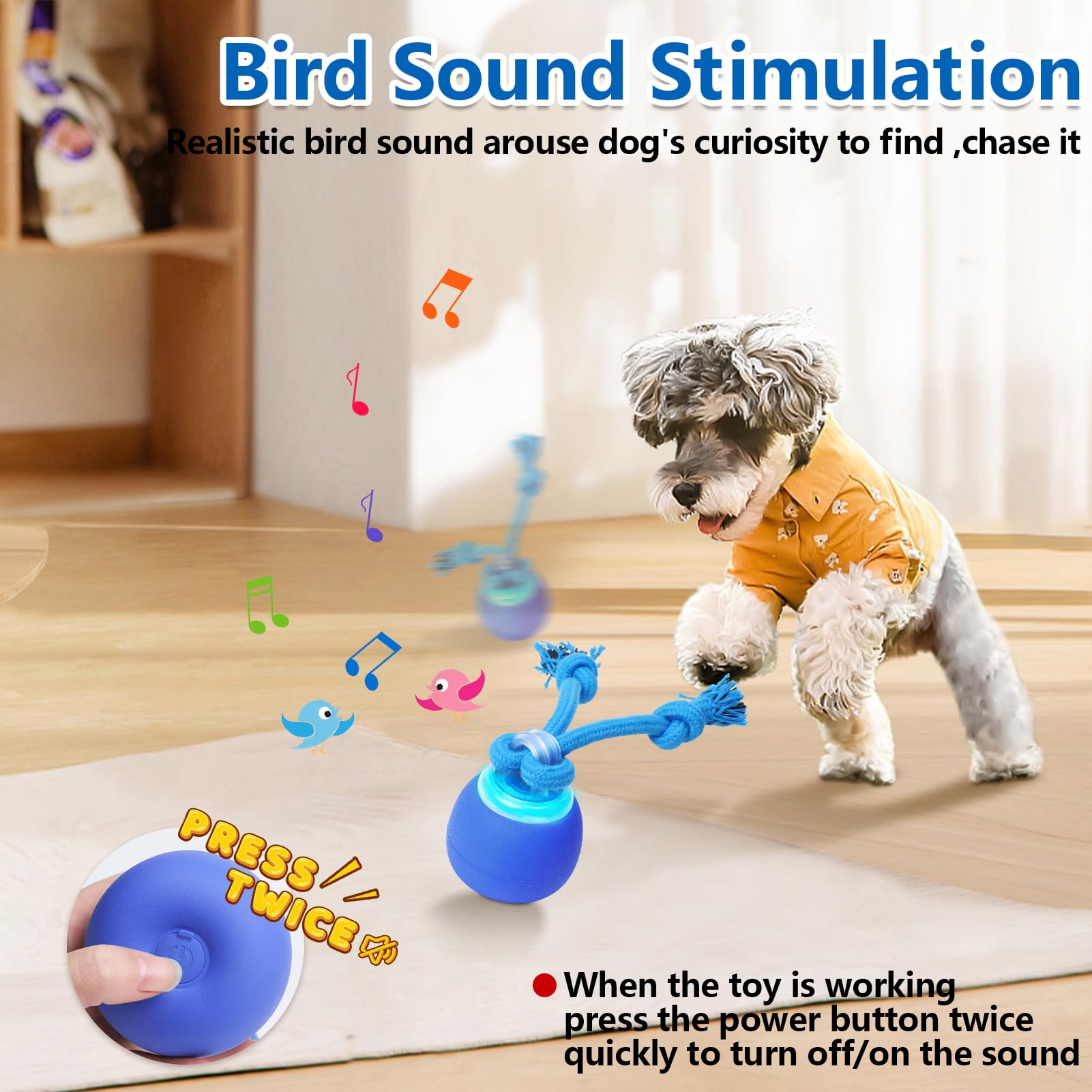 Saolife Juguetes interactivos para perros con activación por movimiento, juguete chirriante para perros, bola rodante activa para cachorros y perros medianos, recargable por USB, bola malvada