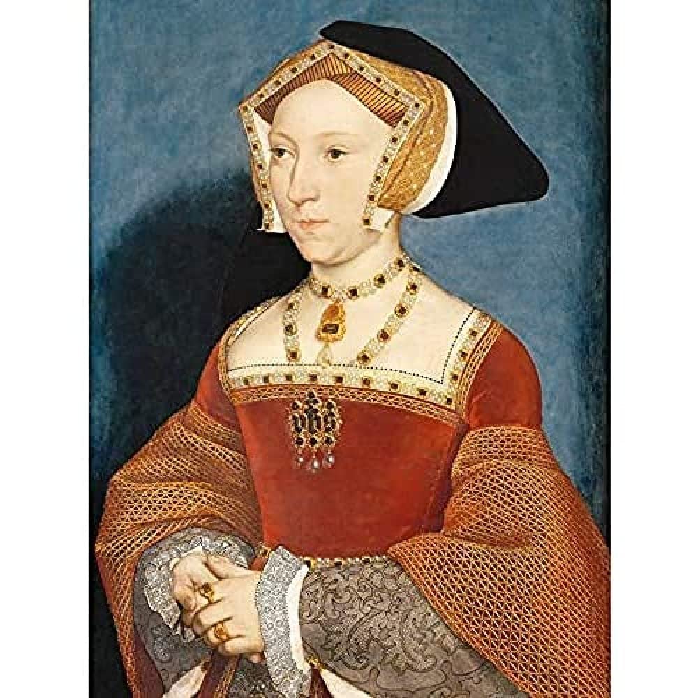 Holbein Younger Portrait Jane Seymour Queen England Painting Art Print Canvas Premium Wall Decor Poster Mural
