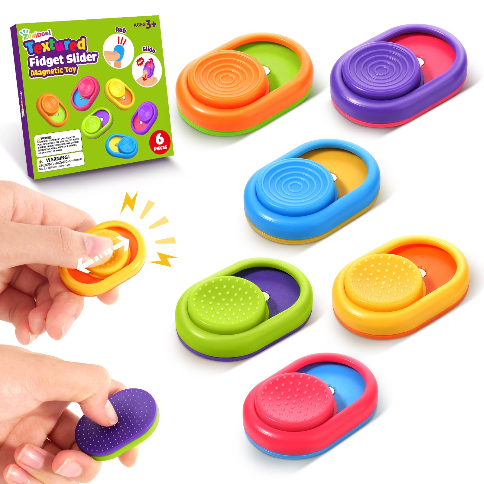 Fidget Toys,sensorische magnetische Schiebespielzeuge,6 Pack Stressabbau-Sensorikspielzeug,Anti Stress Spielzeug für Kinder und Erwachsene,Angstzustände,ADHS und Autismus,leises Fidget Toys Fidget Toys,sensorische magnetische Schiebespielzeuge,6 Pack Stressabbau-Sensorikspielzeug,Anti Stress Spielzeug für Kinder und Erwachsene,Angstzustände,ADHS und Autismus,leises Fidget Toys