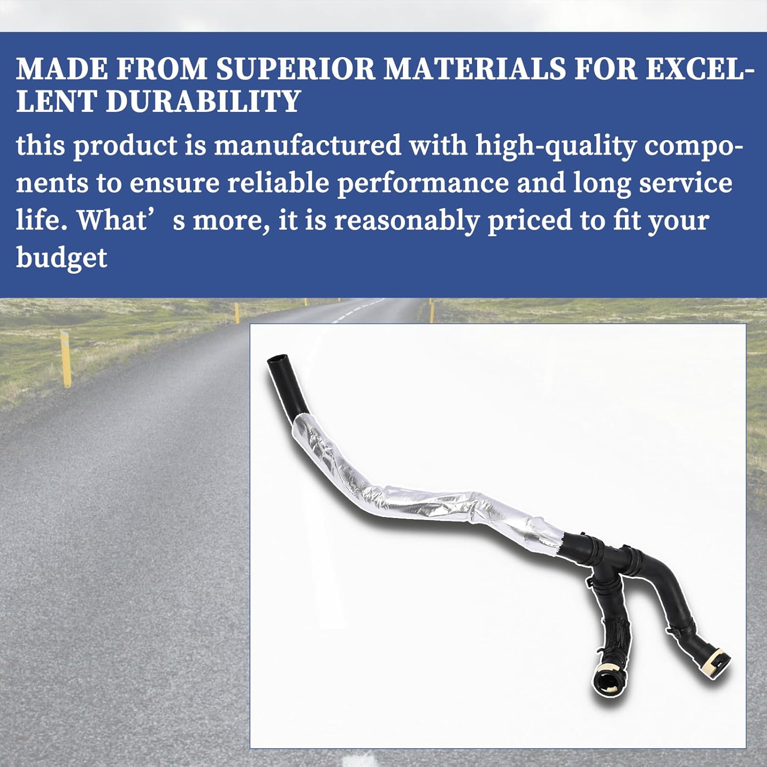 HVAC Heater Water Outlet Hose Compatible with Ford Expedition 2018-2021/ Lincoln Navigator 2018-2022 3.5L V6, Replace JL1Z-18472-C JL1Z18472C