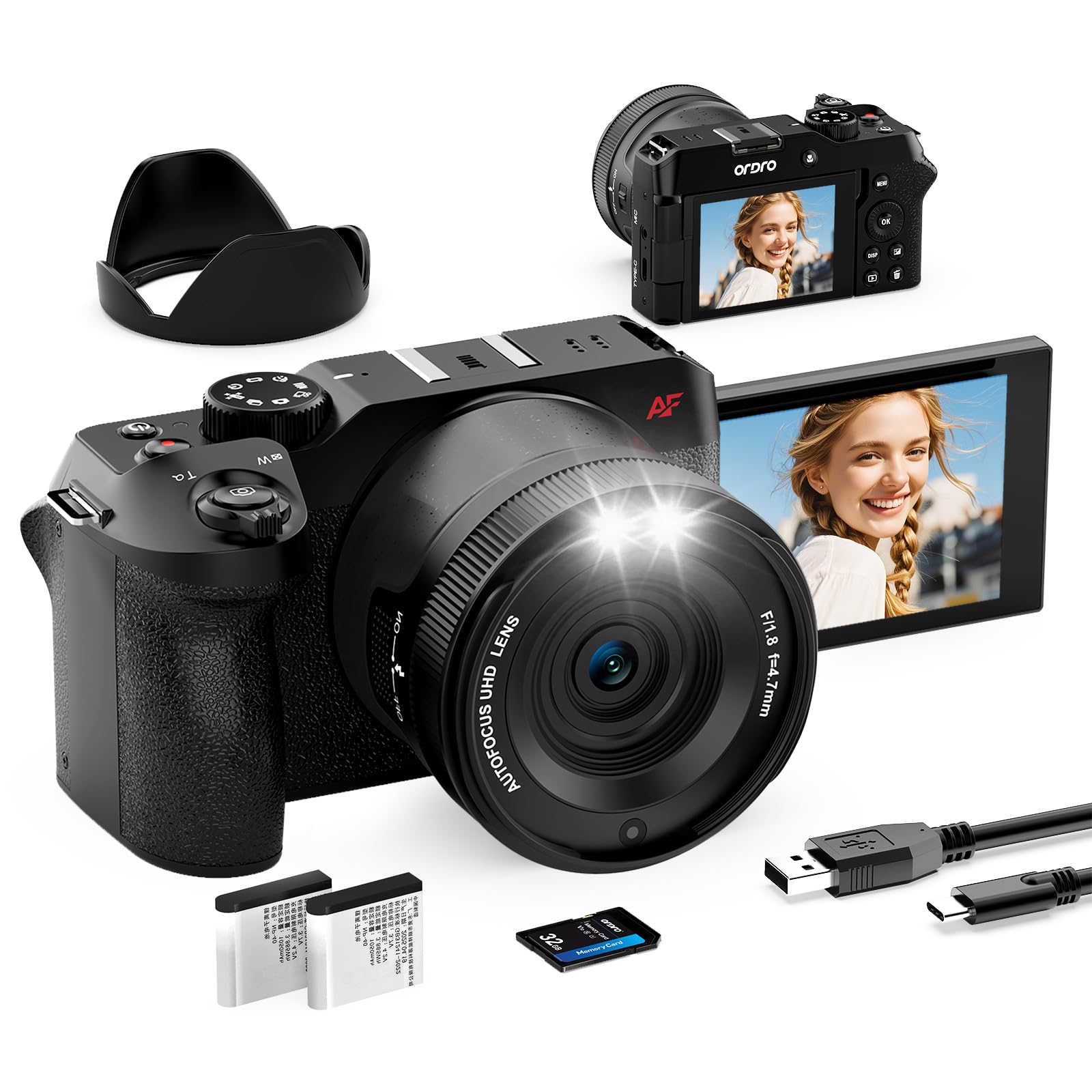 Amazon.com : ORDRO 5K Digital Camera for Photography, 80MP