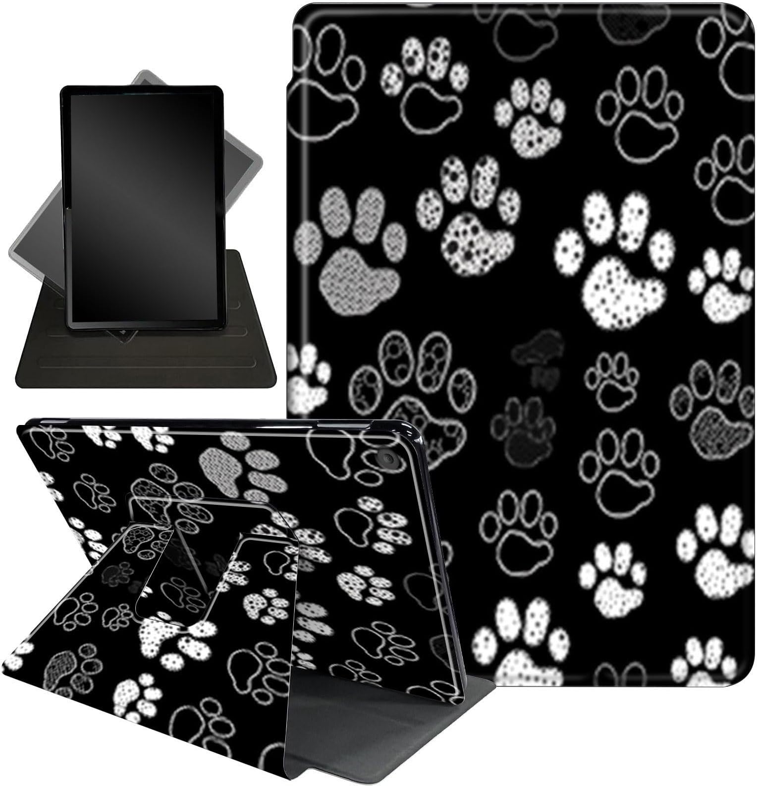 ase for iPad Air (3rd Gen) 10.5" 2019 / iPad Pro 10.5" 2017,360 Degree Rotating Stand Smart Protective Cover Case for iPad Air 3,Gray Paw Print