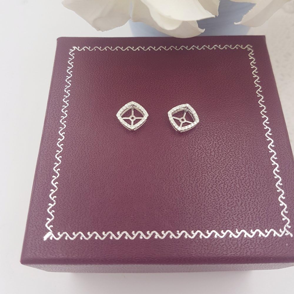 Dazzlingrock Collection 0.30 Ctw Natural Round White Diamond Removable Jackets for Stud Earrings in 18K Solid White Gold