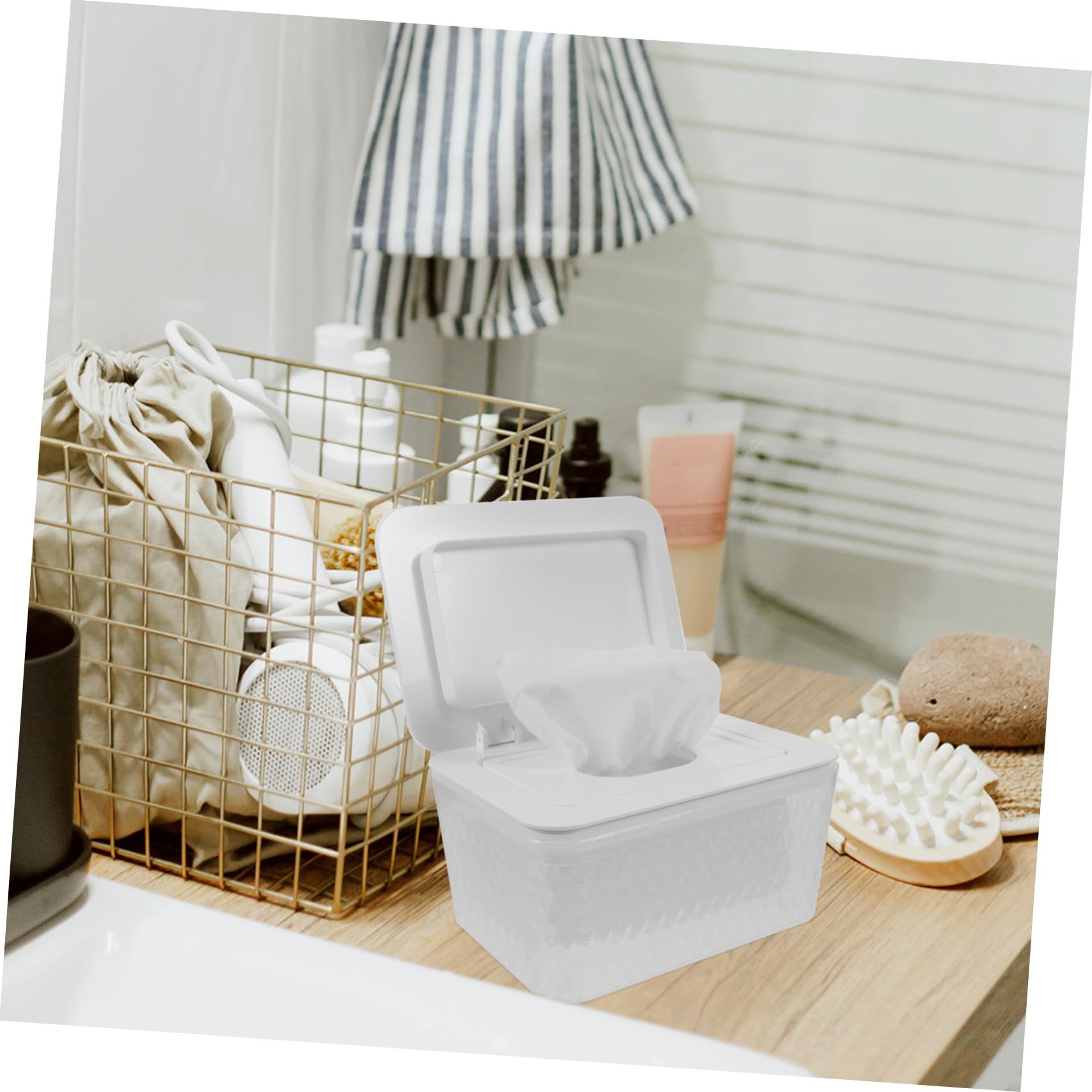 Caja Dispensadora de Toallitas Húmedas con Tapa Reutilizable y Ligera Almacenamiento Higiénico para Hogar y Viaje Diseño Resistente y Práctico