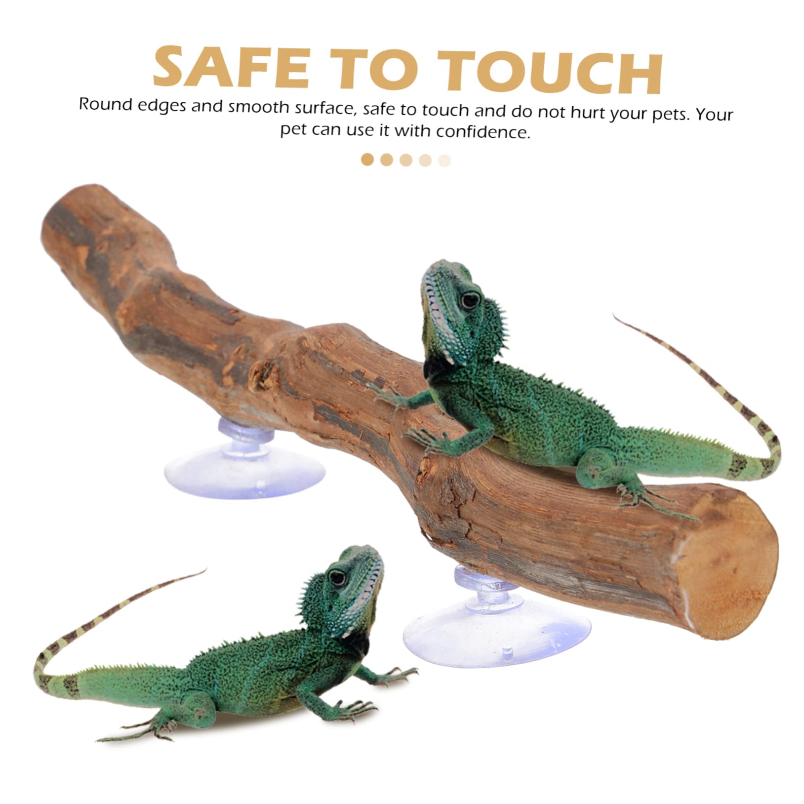 BESPORTBLE 3 Pezzi Supporto in legno d'uva amaca lucertola decorazioni per carri armati di lucertole kit Rampino per lucertole Accessorio per rettili ramo rampicante decorativo per rettili