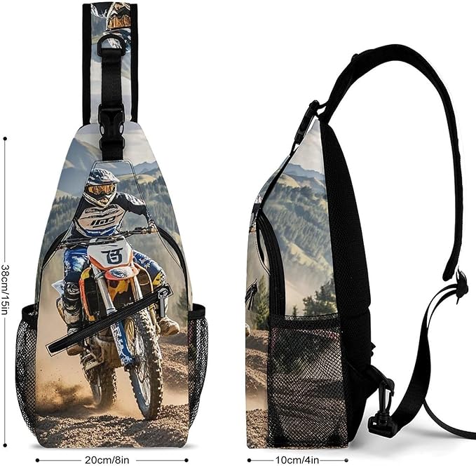 Bolso cruzado diagonal tipo mochila para viaje y senderismo miniatura 3