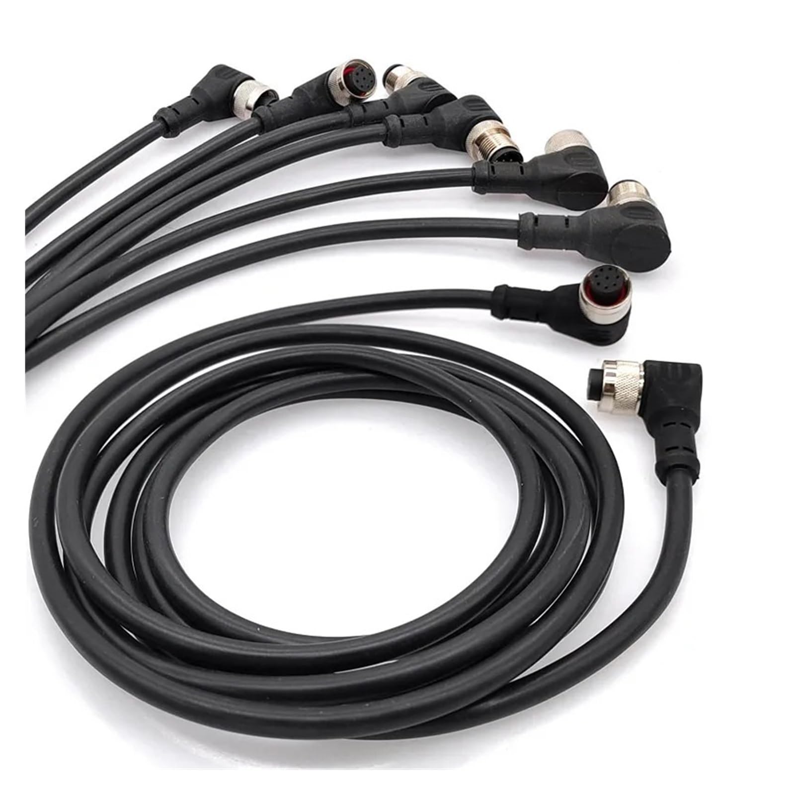 Cable sensor M12 impermeable de 4 pines y doble cabeza para automatización 8