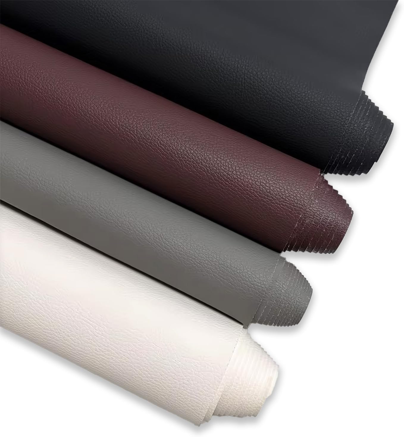 Grey Faux Leather Upholstery Vinyl Fabric, 78x55 Inch Grey Grained Lychee Leather Roll, Anti-Scratch Waterproof Synthetic Leather Material for Upholstery, Marine Boat Seats, Furniture, Sofa