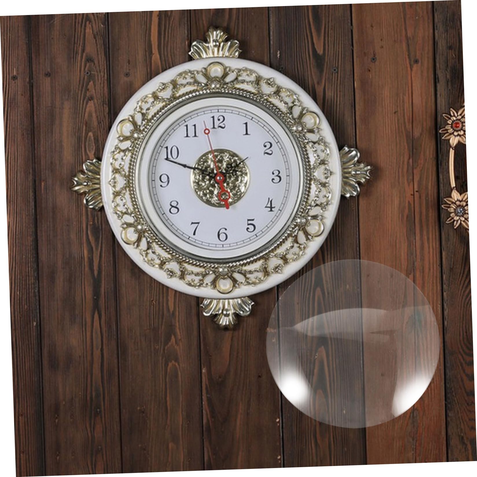 SOLUSTRE Vetro Convesso Rotondo per Orologio da Parete, Copertura in Vetro Dome, Protezione e Sostituzione per Orologi Classici e Moderni, 20 Cm