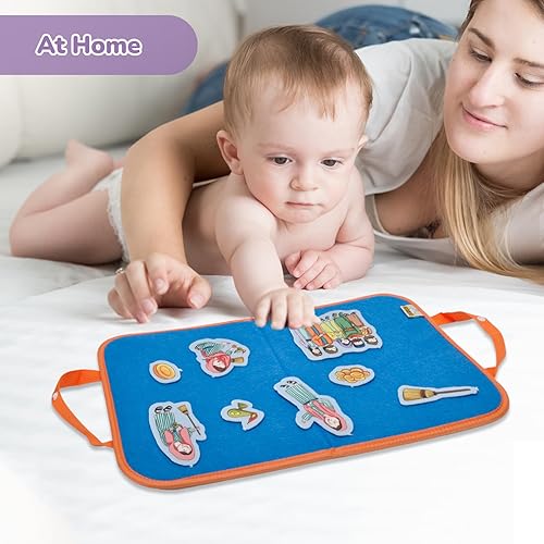 Miniatura 3 de CHEFAN Juego de 4 tablas de fieltrofranela, piezas de fieltro precortadas para niños en edad preescolar, historia bíblica, alimentación de los 5000,