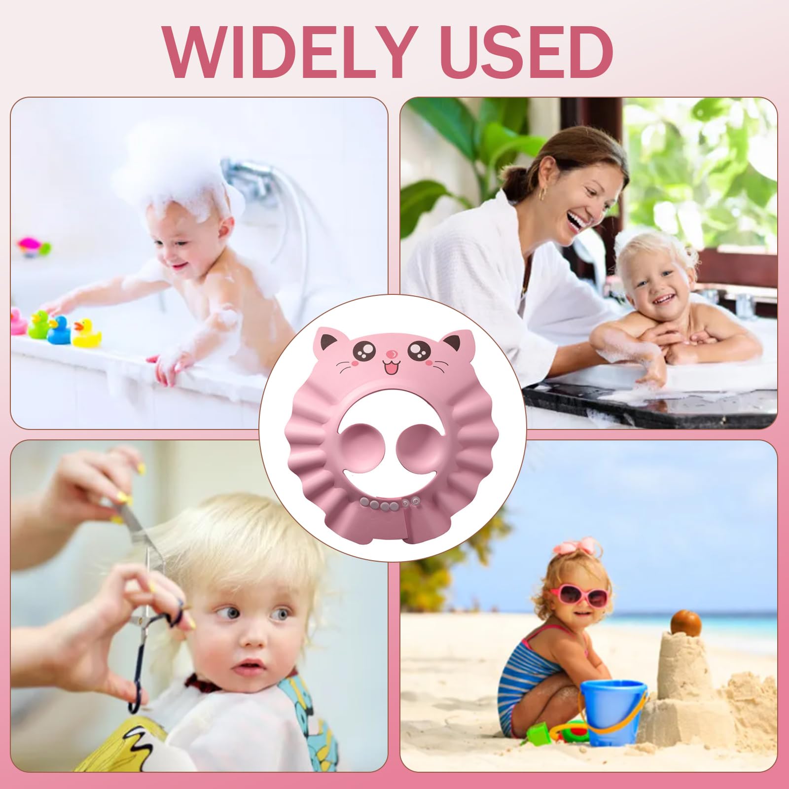 visière bain Chapeau Douche Bébé,Réglable Visière Bonnets de Bain,Casquette de bain bebe,Casquette de bain,Bonnet de douche enfant Pour Enfants Protection des Yeux et Visage de Shampooing