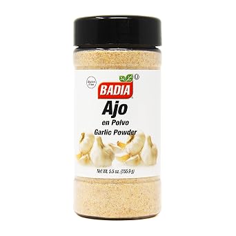 Badia Garlic Powder, 5.5 oz Premium Garlic Powder for Cooking, Seasoning & Spice Blends, Freshly Ground and Flavorful