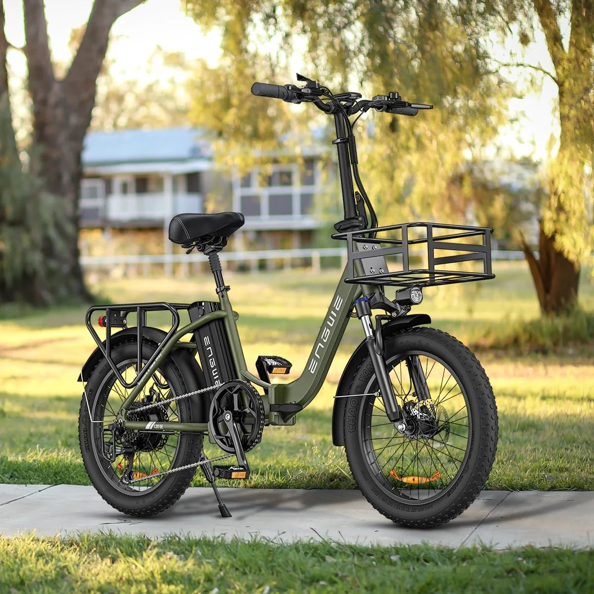 ENGWE E Bike klapprad 20 Zoll, Elektrofahrrad E-Bike Herren Damen, Faltbar Fatbike mit 15.6Ah Wechselakku, Reichweite bis zu 120Km