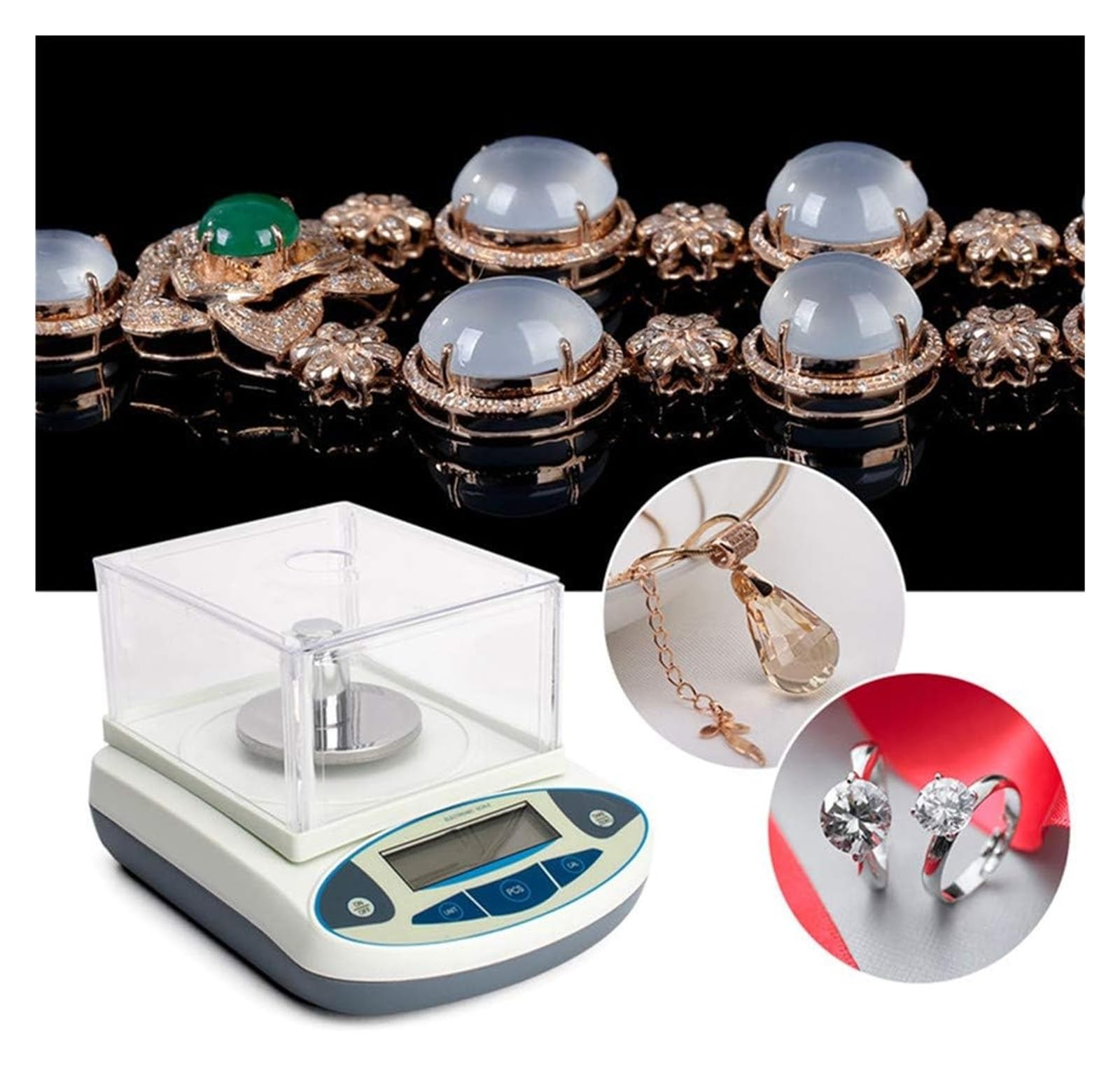 Escala de laboratorio de precisión balanza de laboratorio balanza analítica Digital balanza de laboratorio balanza de joyería balanza científica escala de 0.01g precisión (5000g, 0.01g)