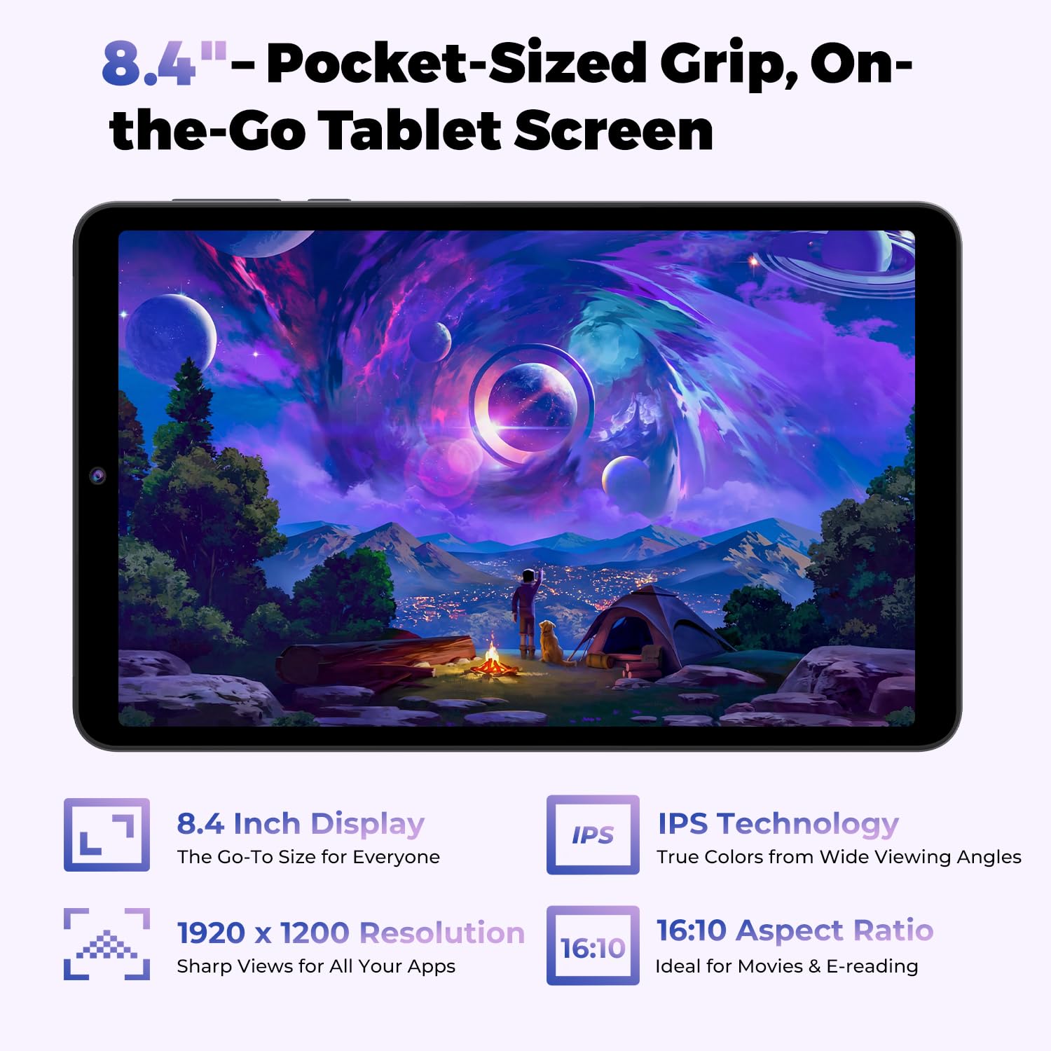 Tablet 8 Inch Android 16 Mini Pad, FHD+ IPS Display (1920×1200
