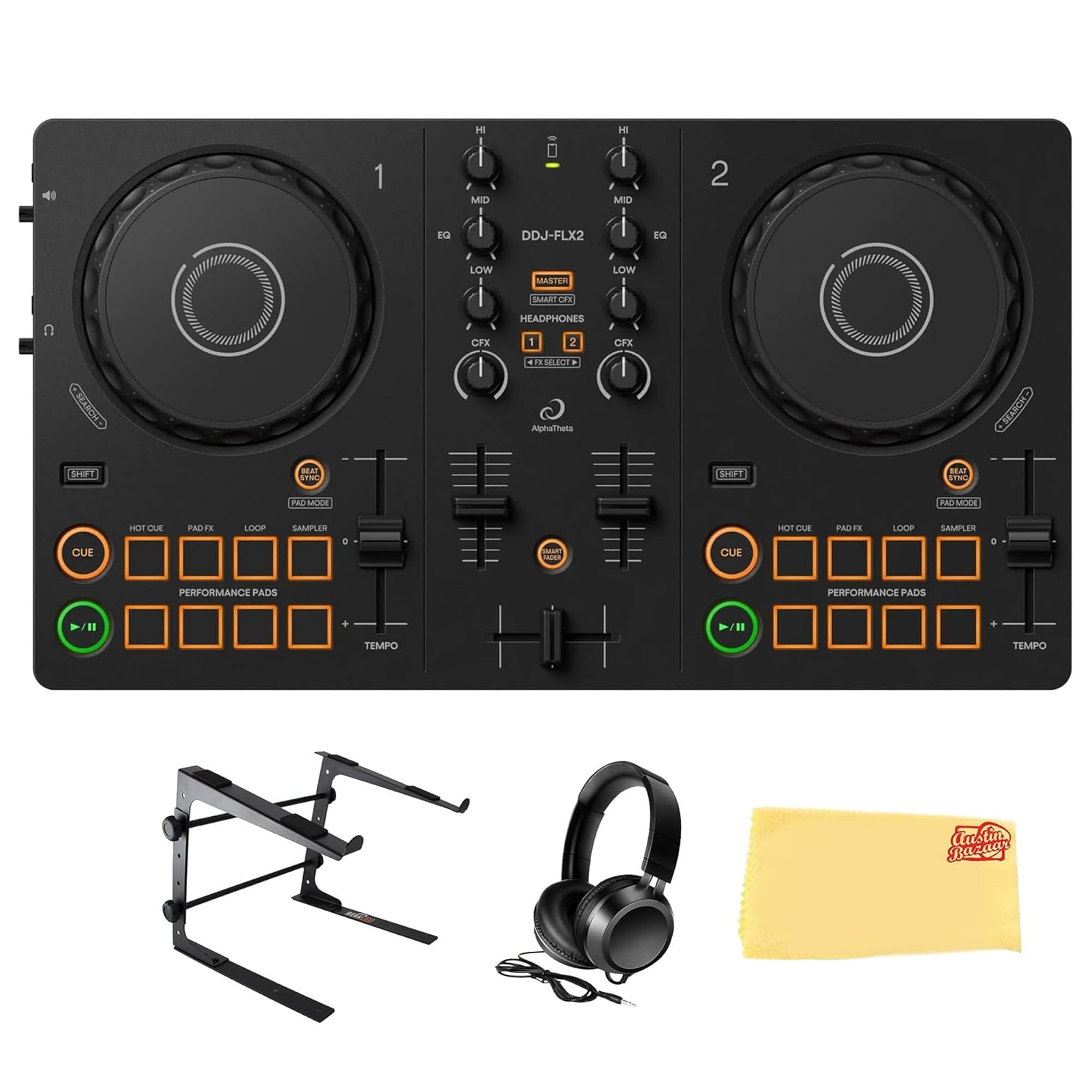 Amazon.com: Pioneer DJ AlphaTheta DDJ-FLX2 Controlador de DJ