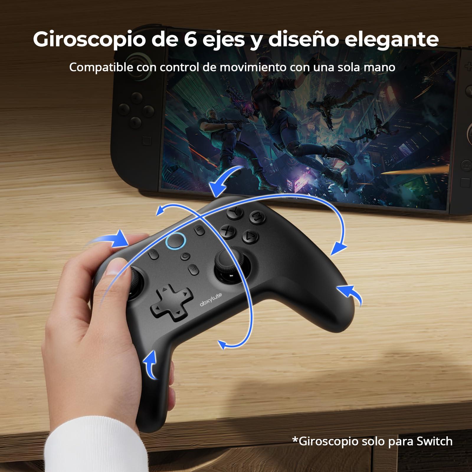 Controlador inalámbrico C6 para PC, controlador de juego Bluetooth, 1000 Hz Hall Triggers y Joysticks para Windows PC, Nintendo Switch Pro/OLED/Lite, Steam Deck, Android TV/Mobile, iPhone MAC y Tesla