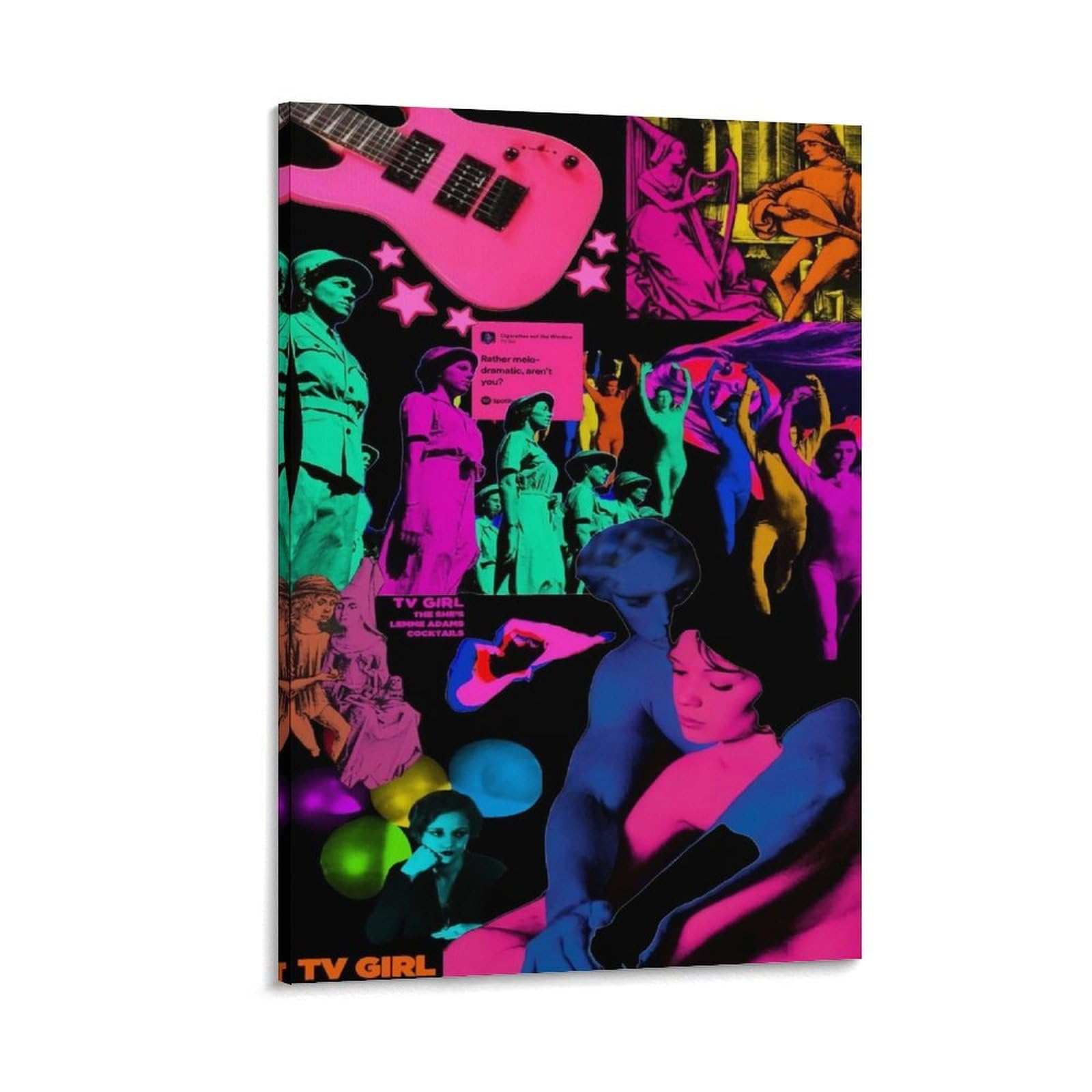 Couverture D'album TV Girl - Poster Musical Pour Chambre - Art Mural Esthétique Pour Chambre D'adolescente Et De Fille - Sans Cadre - Lot De 6 - 20,3 X 30,5 Cm (TV