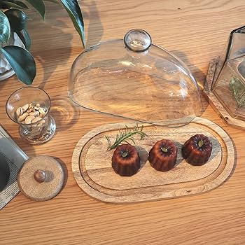 Amazon.co.jp: ガラスドーム ディスプレイケース ケーキ スタンド