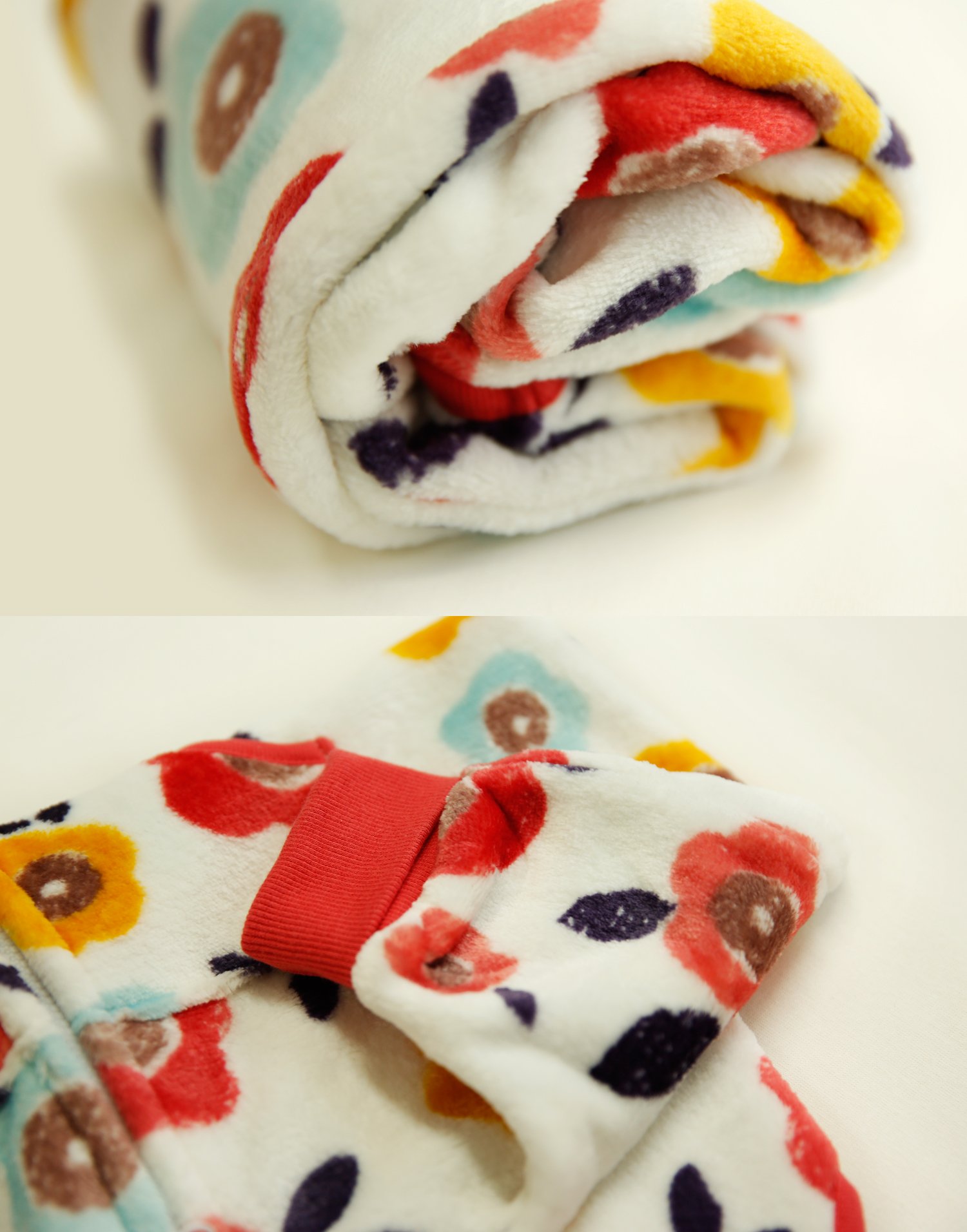 Vaenait Baby Kids Infant Sleeping Bag with Legs TOG 2.0 Soft Plush Fleece Wearable Blanket Pyjamas Red Pansy Sleep M - Image 3